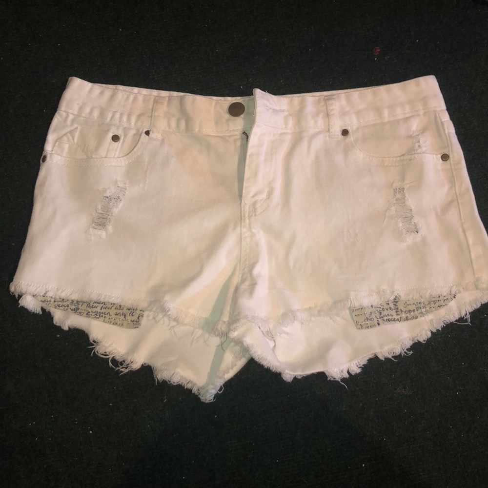 Women’s white shorts